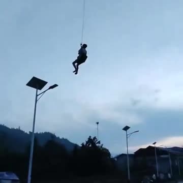 A man in China used his drone to rescue a neighbor stranded on a rooftop during a flood