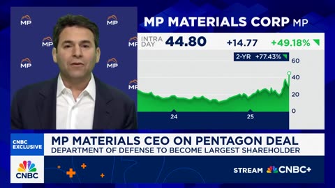 The CEO of MP Materials talks with the Defense Department