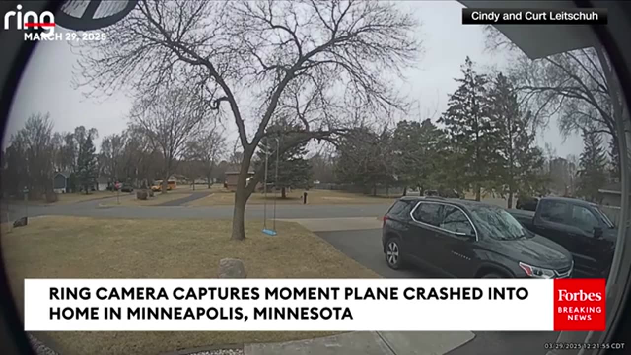 Ring Camera Captures Moment Plane Crashed Into Home In Minneapolis, Minnesota