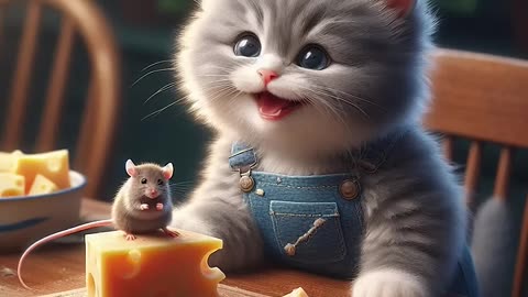 AI:Adventures of a kitten and a mouse