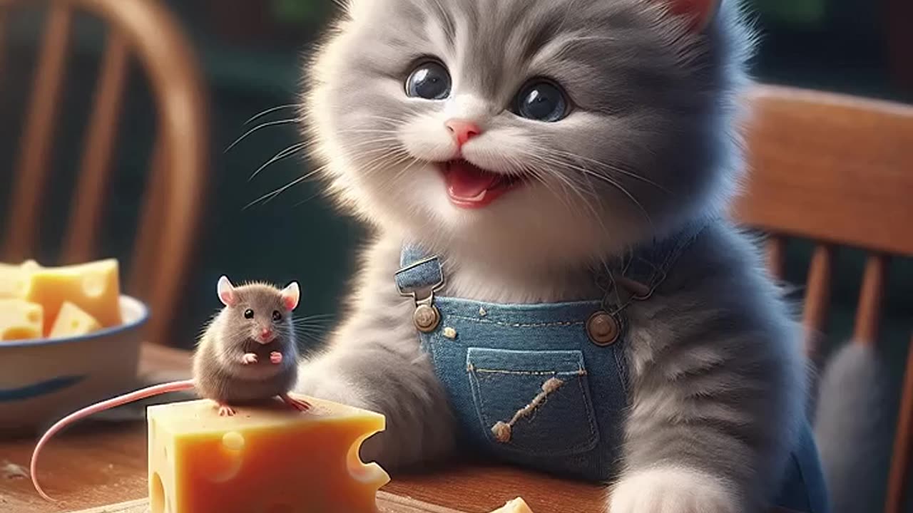 AI:Adventures of a kitten and a mouse