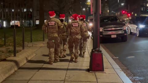 National Guard troops spotted patrolling DC wearing Santa hats