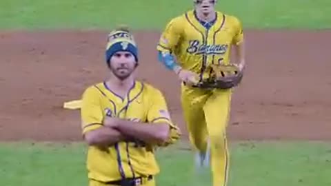 Breaking: Outfielder Jumps Over Pitcher to Deliver Strike | Banana Ball#shorts#s