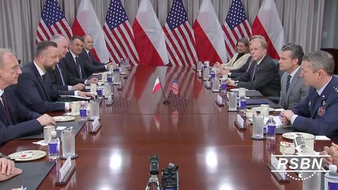 RSBN Sec. Hegseth hosts Bilateral Meeting w Polish Defense Minister at Pentagon - 5-27-28