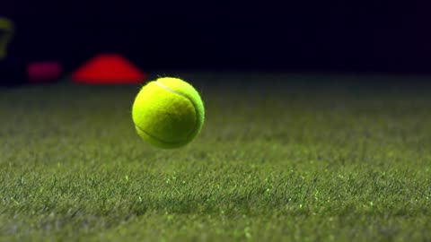 Bouncing Tennis Ball in Training Environment