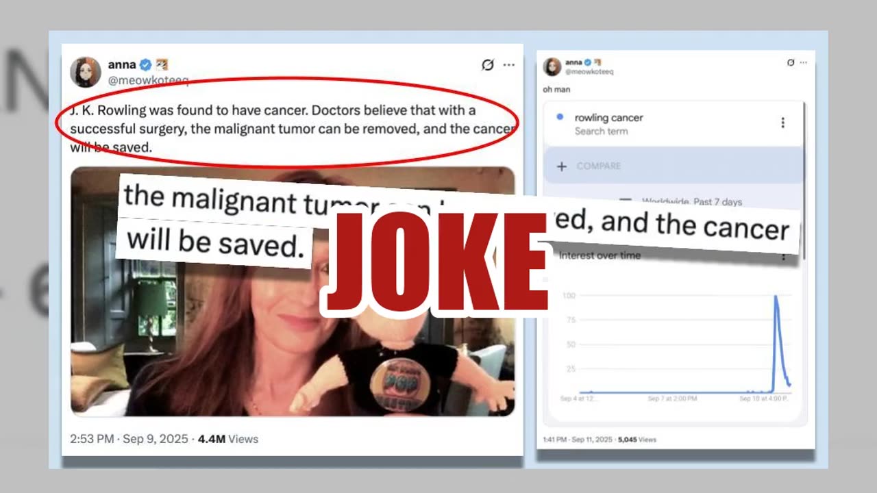 Fact Check: J.K. Rowling Does NOT Have Cancer -- Rumor Was Sparked By A Joke Posted On Social Media
