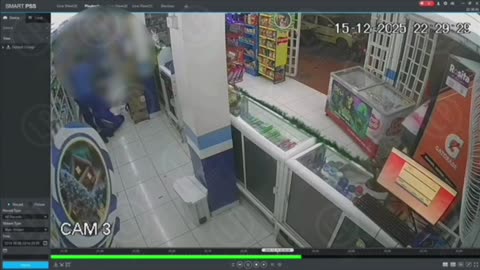Momento exacto en el que hombre fue asesinado dentro de farmacia en Floridablanca