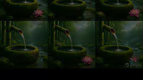 a fonte de agua de bamboo completo 1