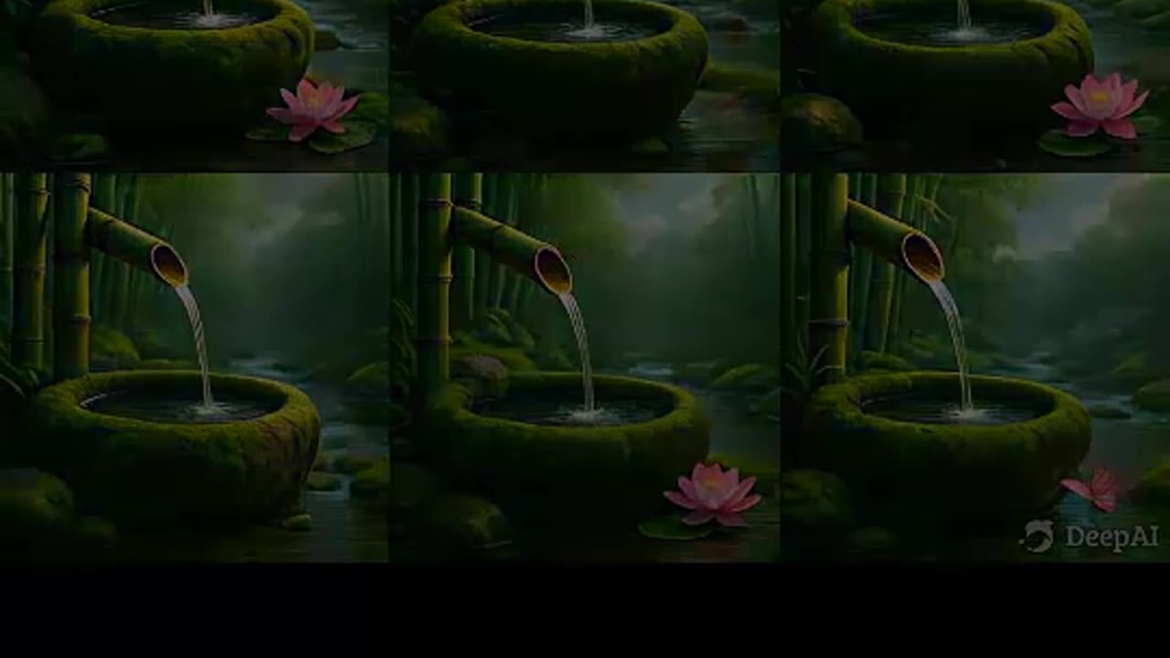 a fonte de agua de bamboo completo 1