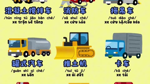 🚚Từ vựng tiếng trung chủ đề xe chuyên dụng – bacnhabook.vn