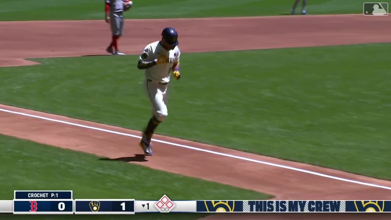 ¡Al primer pitcheo! Jackson Chourio disparó su octavo HR