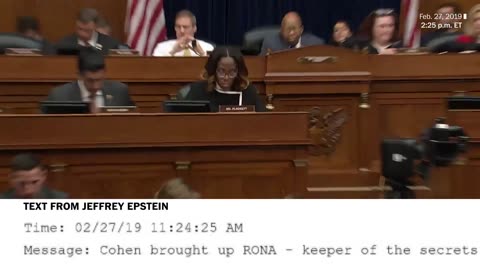 Video Shows Democrat Stacey Plaskett Texting Jeffrey Epstein in 2019 Hearing