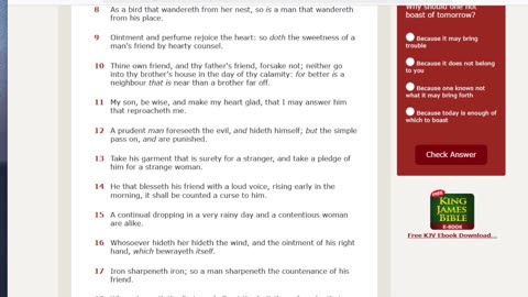 Proverbs 27 MSG comparison to KJV