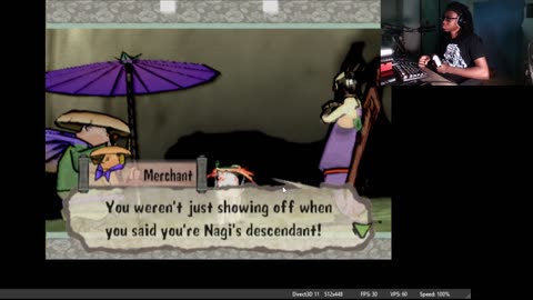 Okami. Playing retro games