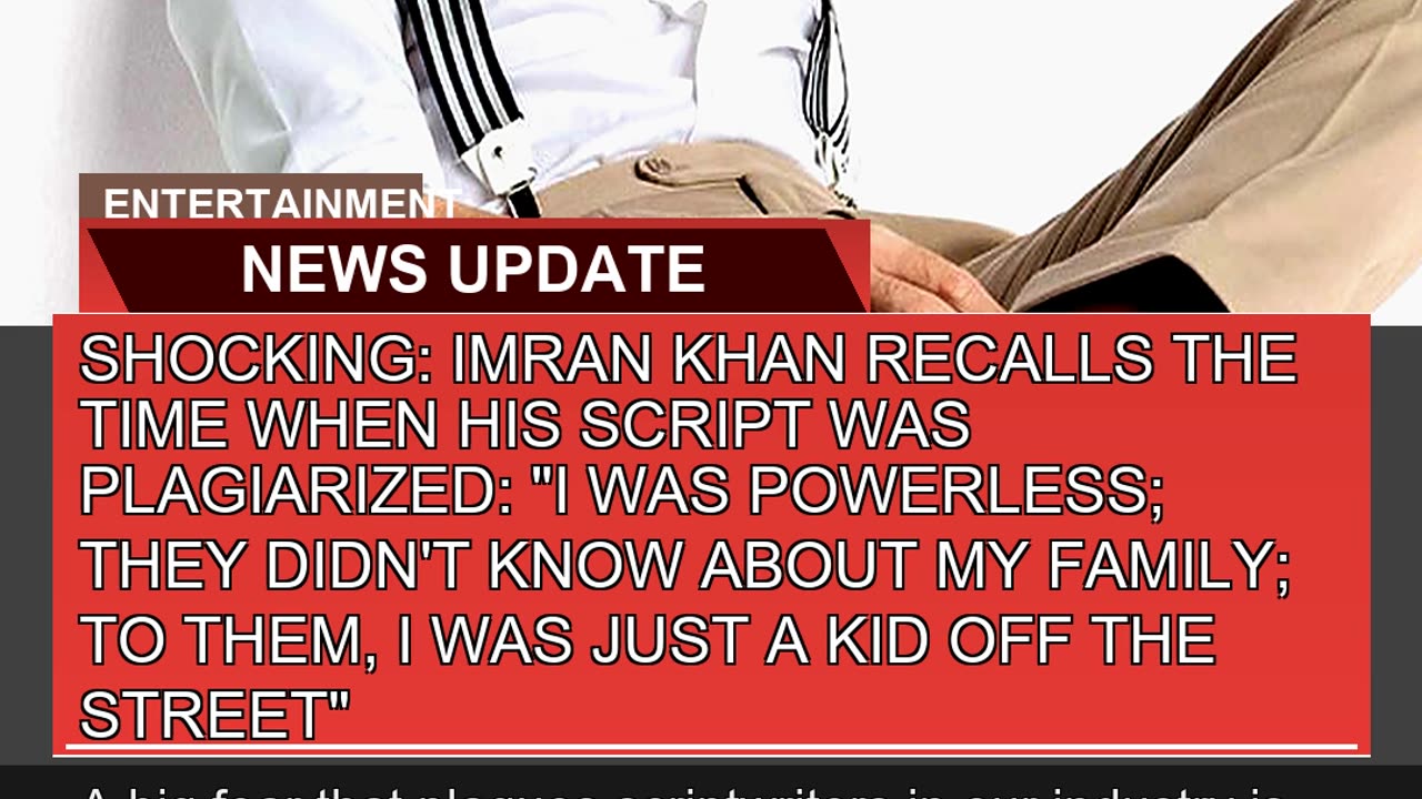 Shocking Imran Khan Recalls the Time When His Scr