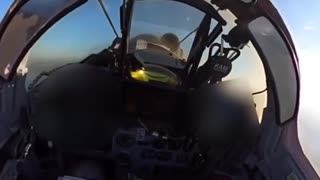 🇺🇦✈️💣 Ukrainian Air Force MiG-29 pilot drops AASM "Hammer" guided bombs on Russian positions.