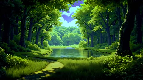 Relaxing Melody of Nature | Birds Chirping - Forest Stream Murmur | Deep Relaxation Meditation Sleep