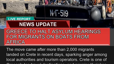 Greece to Halt Asylum Hearings for Migrants on Boa