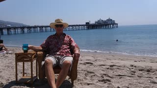 The Beach Captain in Time-Lapse. Surfrider Beach, Malibu, California. TL 027