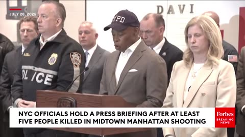 NYC Mayor Eric Adams Remembers NYPD Officer Killed In Midtown Manhattan Mass Shooting