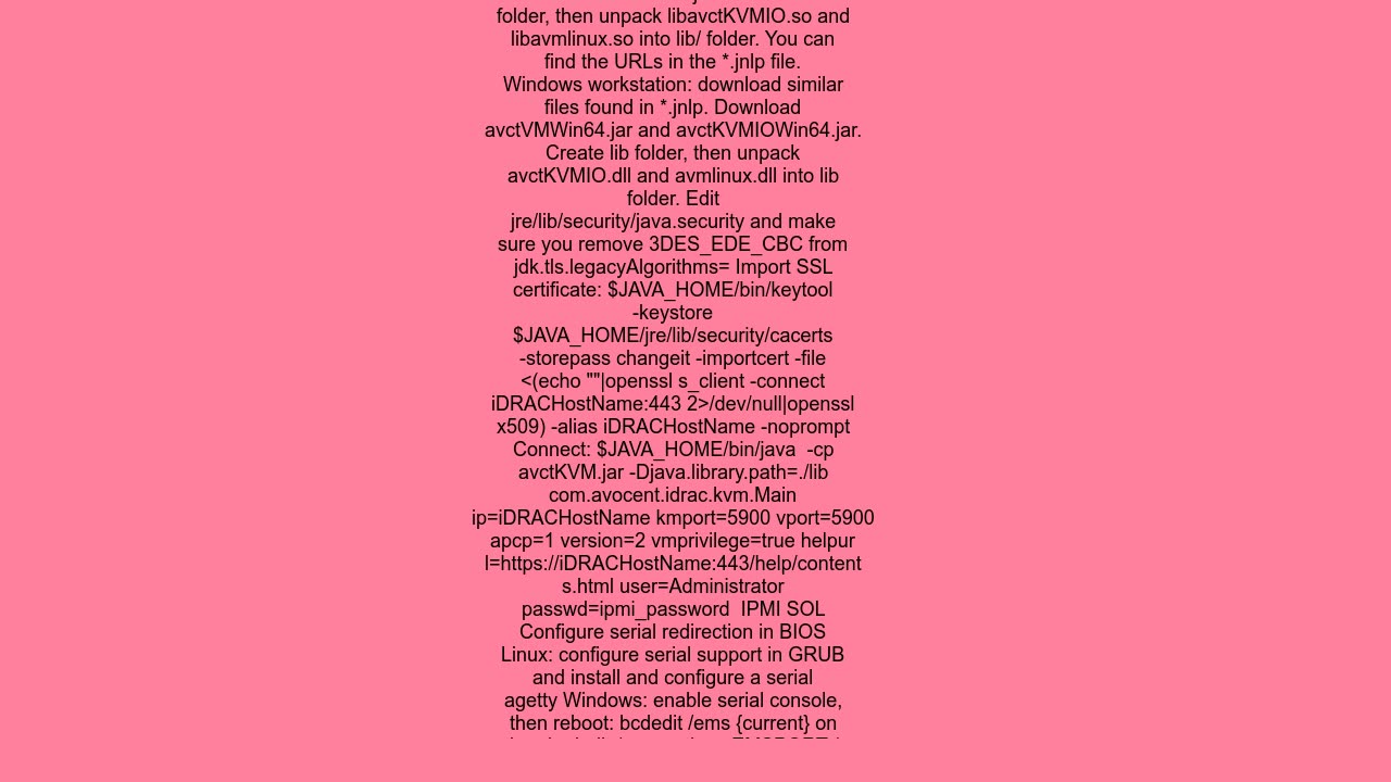 Dell iDRAC6 virtual console viewer from GNULinux command line