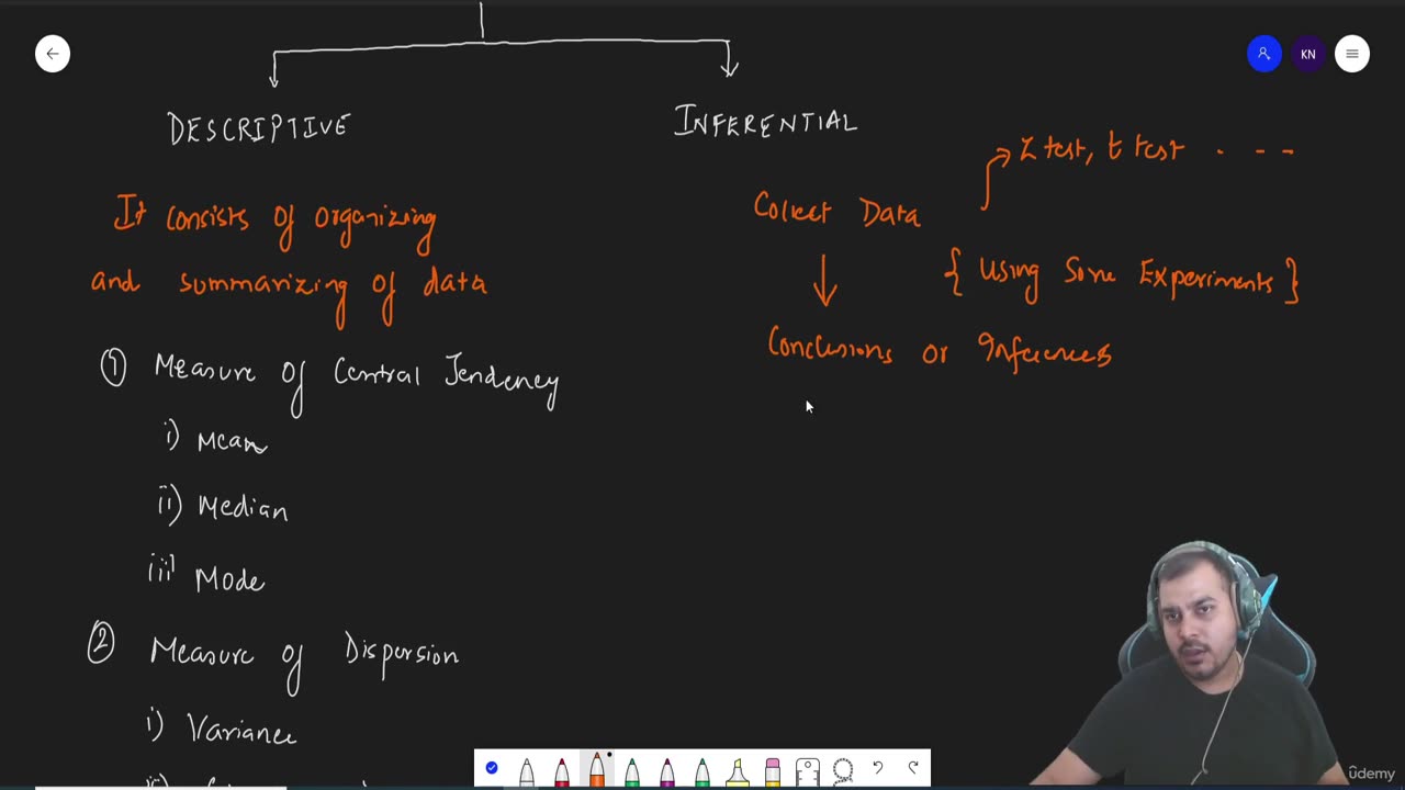 Types Of Statistics lec-2 Krish Naik