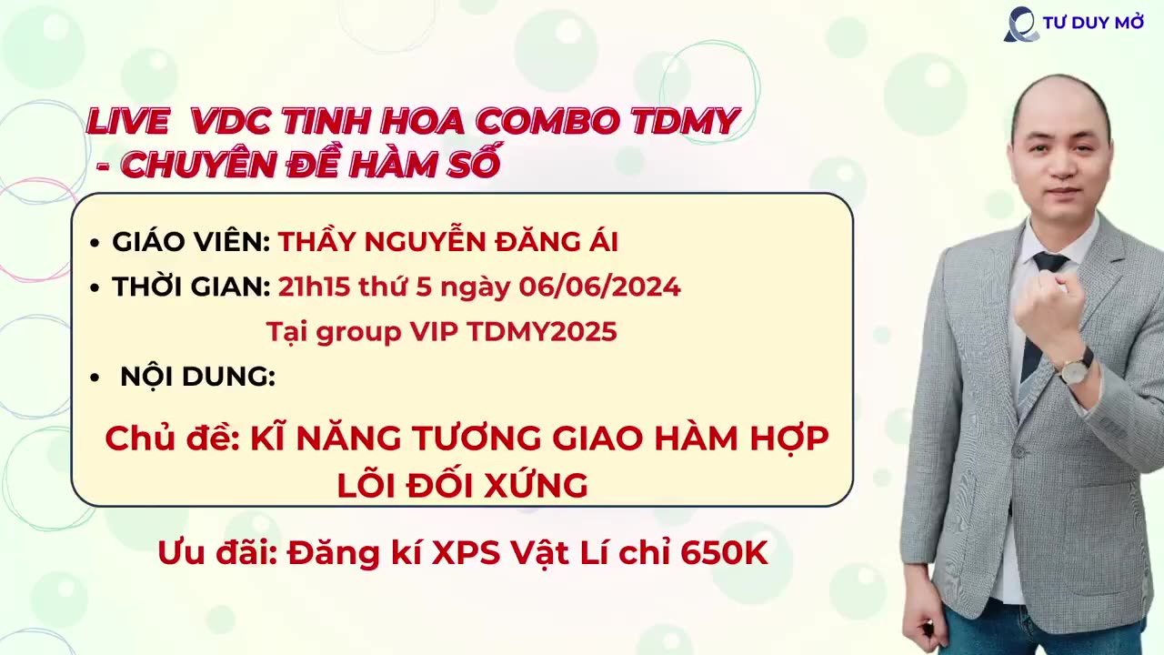 "TDMY34. KN tương giao hàm hợp có lõi đối xứng "
