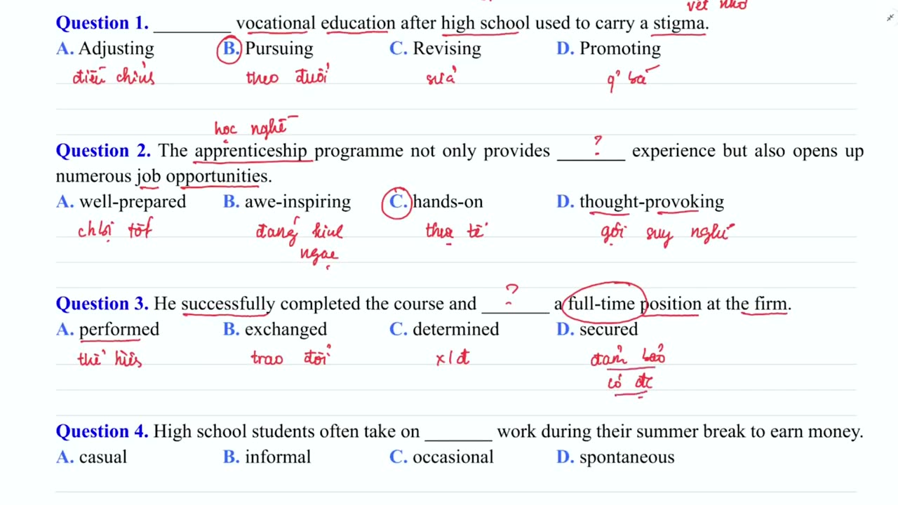 21. Bài 11 Từ vựng chuyên sâu Chủ đề Career Path