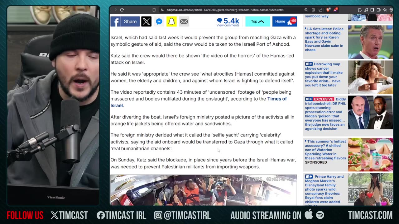 Greta Thunberg "KIDNAPPED" By Israel, Piers Morgan Says Oh SHUT UP, Crew FORCED To Watch 10/7 Videos