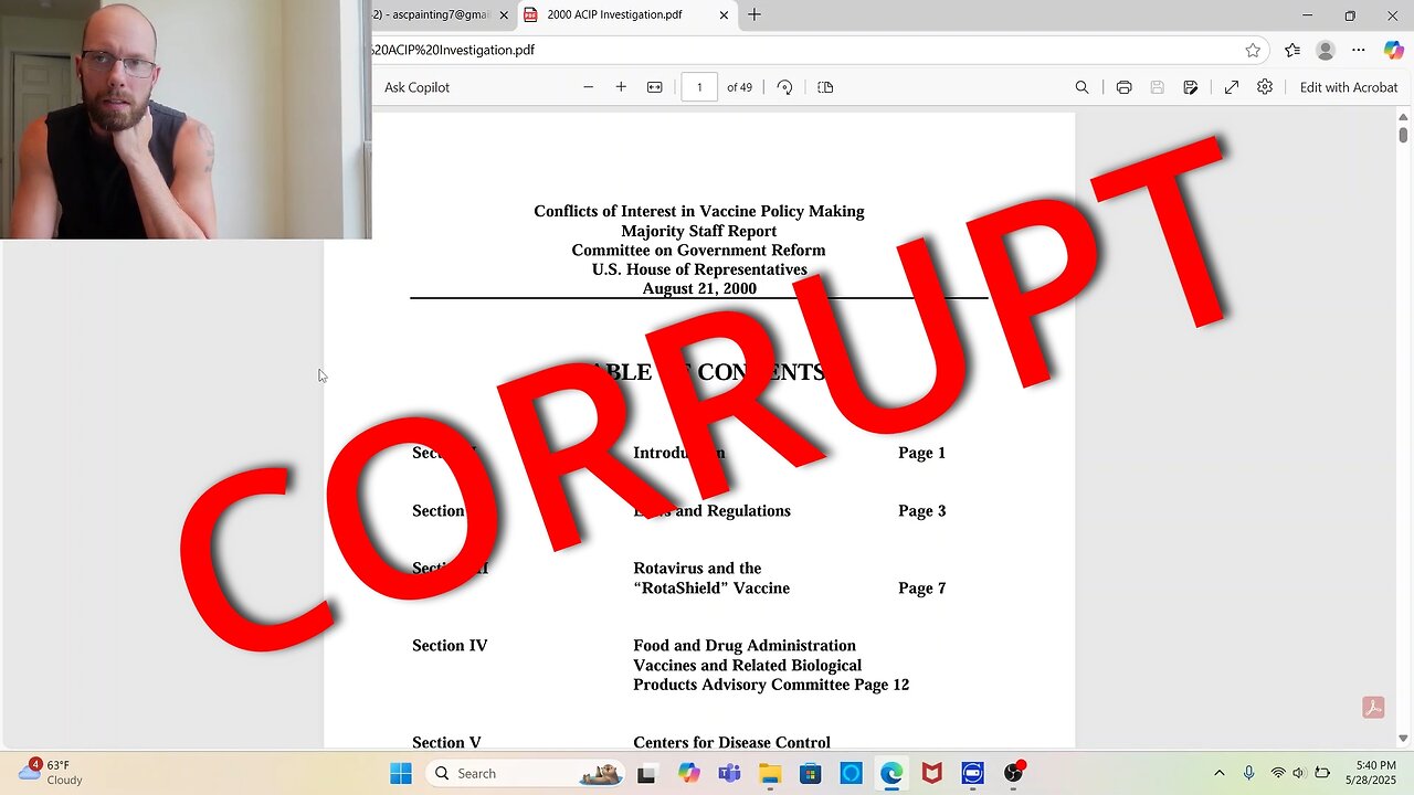 The Vaccine Industry is Compromised: Year 2000 Investigation