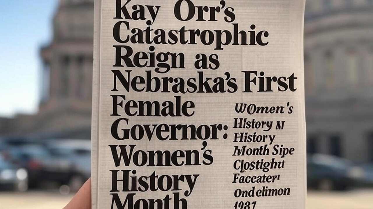 Introduction to Disaster: Kay Orr’s Catastrophic Reign as Nebraska’s First Female Governor (Part 1)