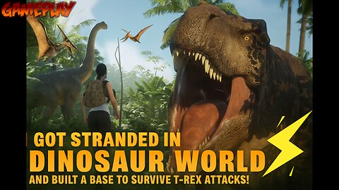 I Got Stranded in Dinosaur World… and Built a Base to Survive T-Rex Attacks! 🦖