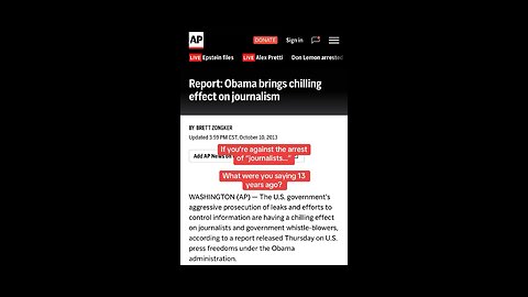 Obama arrested journalists, like Trump arrested Don Lemon…