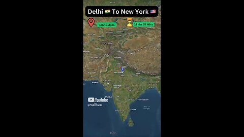New Delhi TO New Yoirk Flight Route