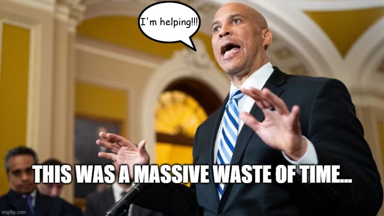Corey Booker filibusters for 25 hours and accomplishes nothing...