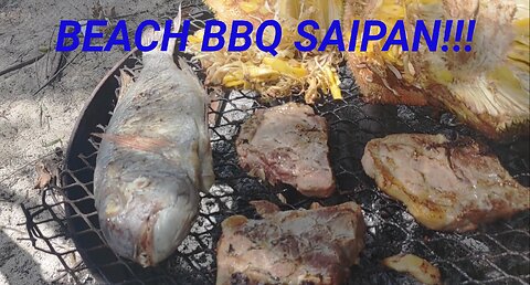 BEACH BBQ SAIPAN ISLAND!! 해변 사이판 섬에 바베큐