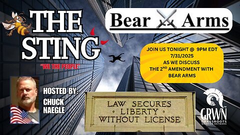 The Sting Podcast welcomes BEAR ARMS !!