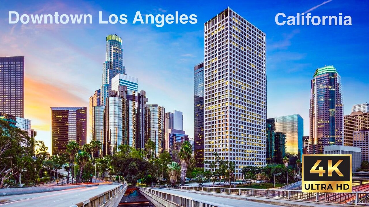 Amazing views in Downtown Los Angeles, California in 4K