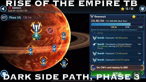 Rise of the Empire Territory Battle: Dark Side Path | Phase 3 | Node Completion Walkthrough