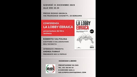 Presentazione del libro "La lobby ebraica"