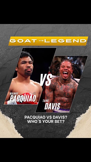 Davis Vs Pacquiao ⁉️😱