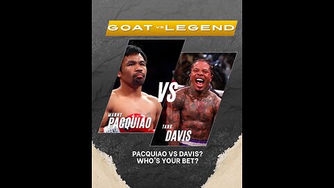 Davis Vs Pacquiao ⁉️😱