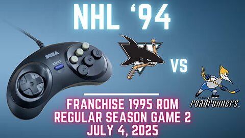 NHL '94 Franchise League (1995) - Sharks (Len) at Roadrunners (Adolfo Liver Nipples) {Genesis} G2
