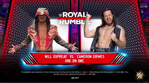 WWE 2k24 Will Ospreay vs Cameron Grimes