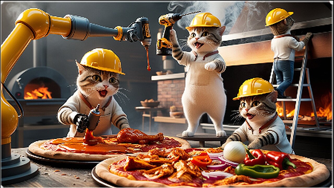smart fat cat with giant cooking#cat#aicat#funny#animals