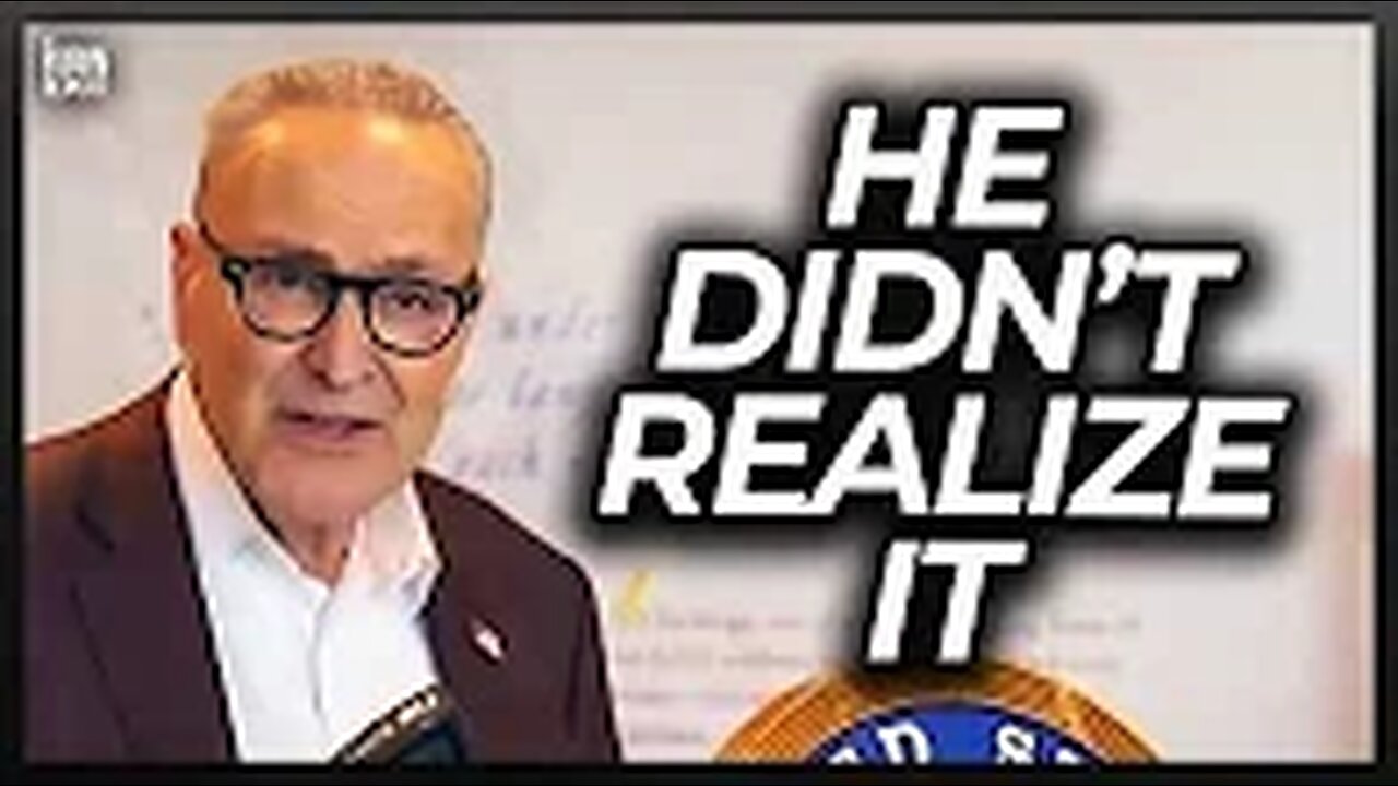 Reporter Makes Chuck Schumer Look Dumb w/ This Simple Question