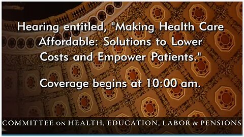 Trump-Kennedy Presser AND Senate Cmte Hearing on "Making Health Care Affordable"