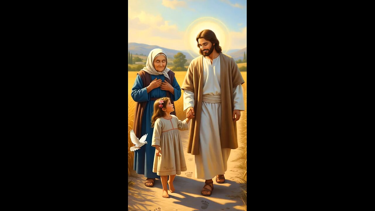 jesus walking in