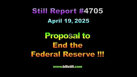 Two Senators Introduce a Bill to End the Fed !!!. 4705