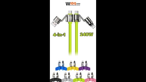 🔌 One Cable. All Power. Anywhere | 4-in-1 240W Silicone Fast Charging Cable 😎